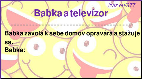 
Babka a televízor
