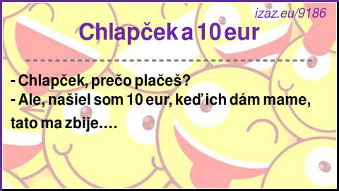 Chlapček a 10 eur