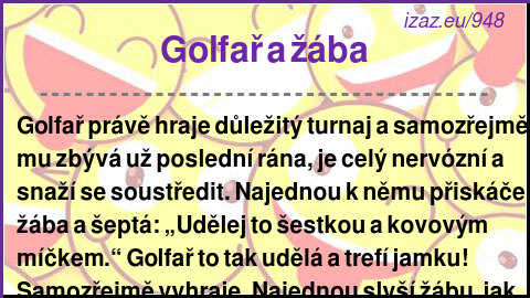 
Golfař a žába
