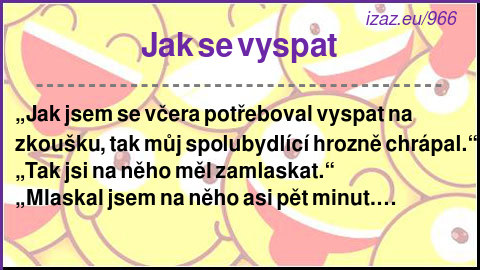 
Jak se vyspat
