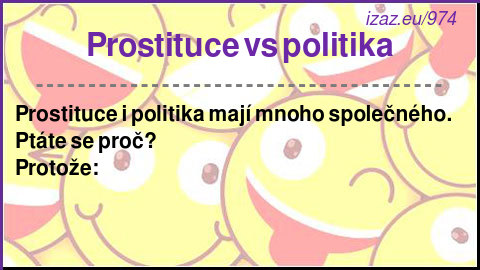 
Prostituce vs politika
