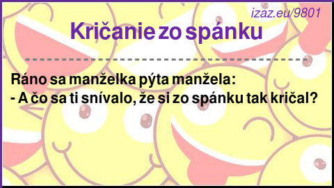 Kričanie zo spánku