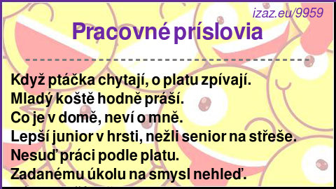 Pracovné príslovia