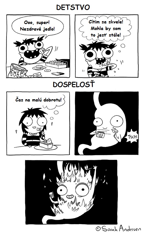 Jedlo v detstve vs dospelosti