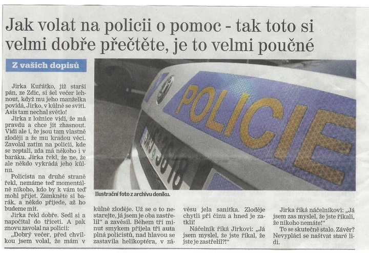 Když na vás policie ..re a prý nikoho nemají