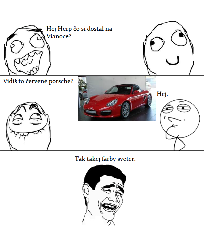 Keď dostaneš na Vianoce niečo ako červené Porsche