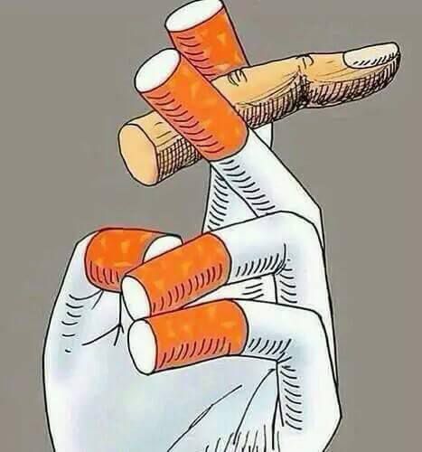 Keby cigarety fajčili prst