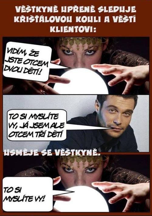 Klient u veštkyne s vešteckou guľou
