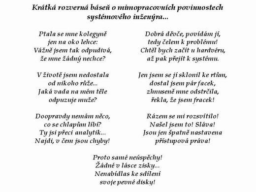 Krátka veselá báseň…