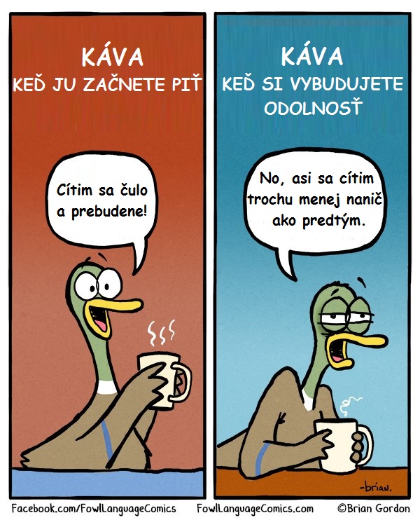 Káva predtým a potom