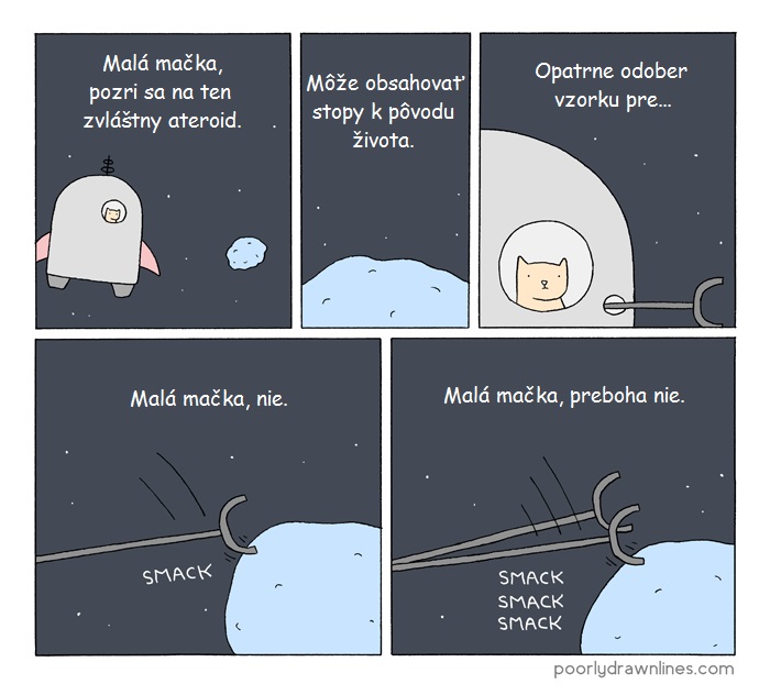 Malá mačka vs asteroid