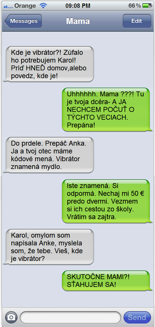 Mamina SMS, pre ktorú sa chce dcéra vysťahovať