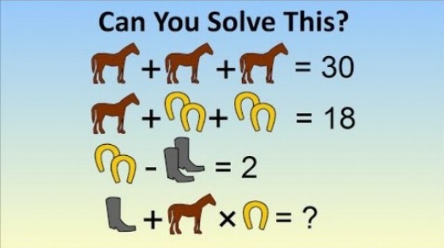 Matematický problém - kôň, podkova, topánka