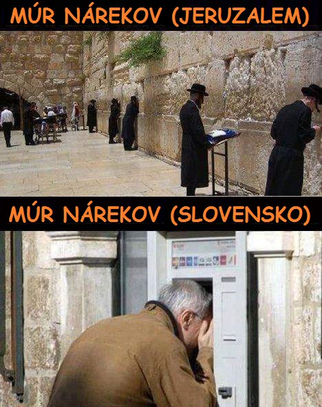 Múr nárekov Jeruzalem vs Slovensko