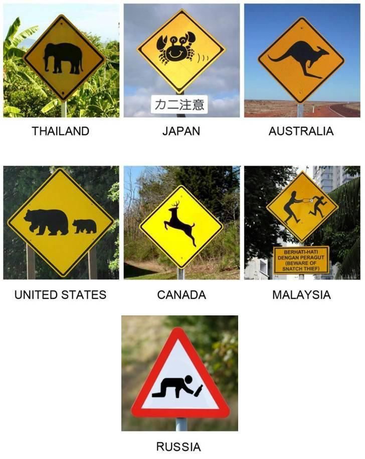 Netradičné dopravné značky z rôznych krajín
