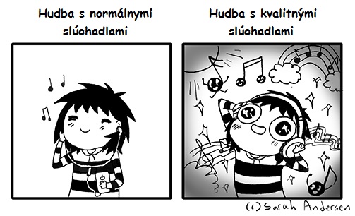 Normálne vs kvalitné slúchadlá