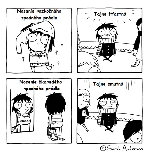Nosenie rozkošného vs škaredého spodného prádla