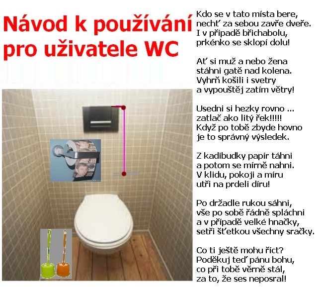 Návod na používanie wc