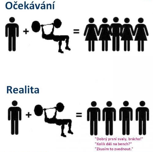 Očakavanie VS realita po posilovaní