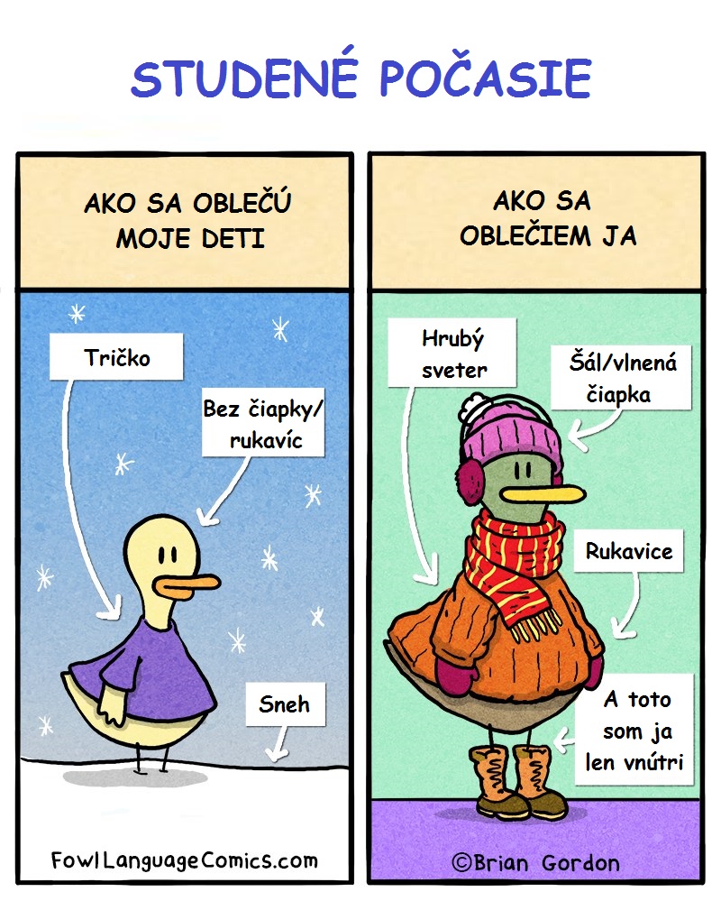 Oblečenie do studeného počasia: deti vs dospelí