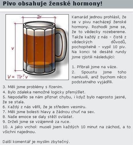 Obsahuje pivo ženské hormóny?