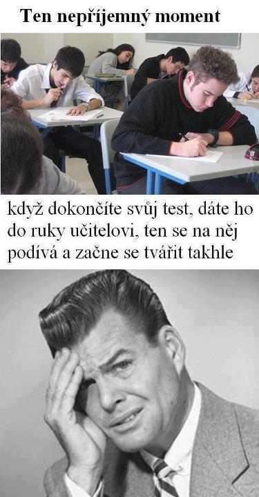 Odovzdávanie testu učiteľovi…