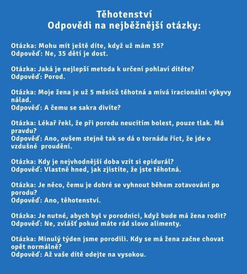 Odpovede na tehotenské otázky
