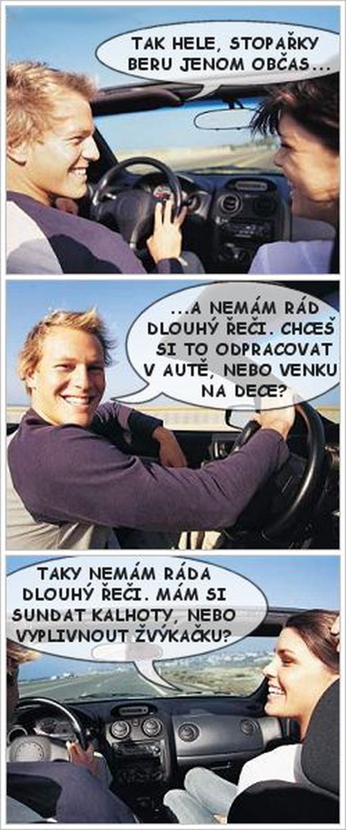 Šofér a stopárka