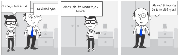 Otec vysvetľuje synovi, čo je to kamzík