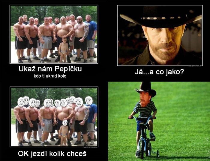 Pepíček, jeho svalnaté príbuzenstvo a Chuck Norris