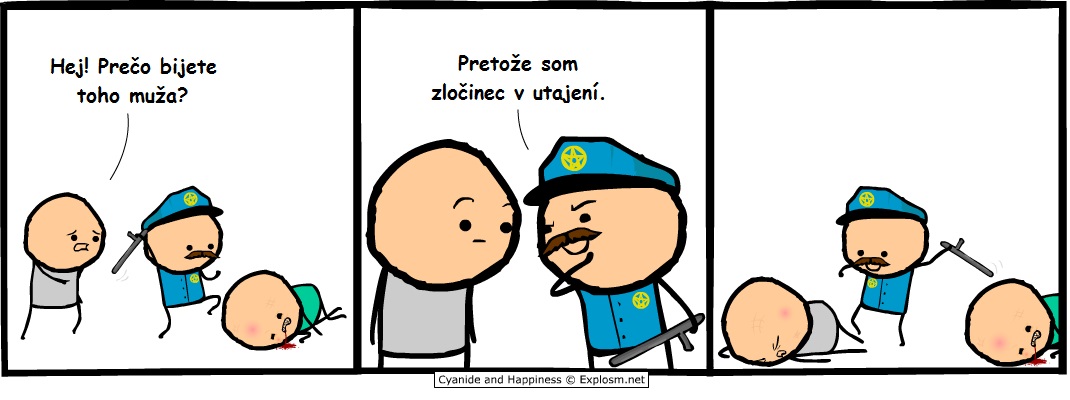 Policajt bezdôvodne bije muža