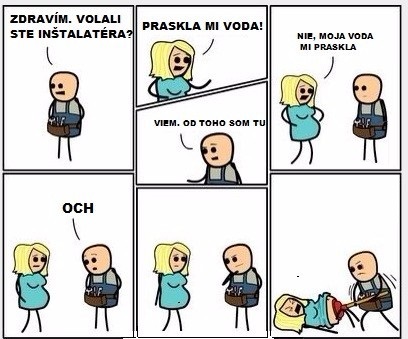 Prasknutá voda a inštalatér