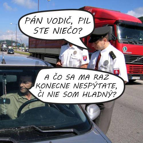 Prečo policajtov zaujíma pitie a nie jedenie?