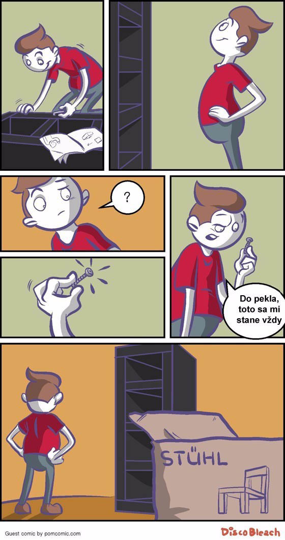 Pri skladaní nábytku