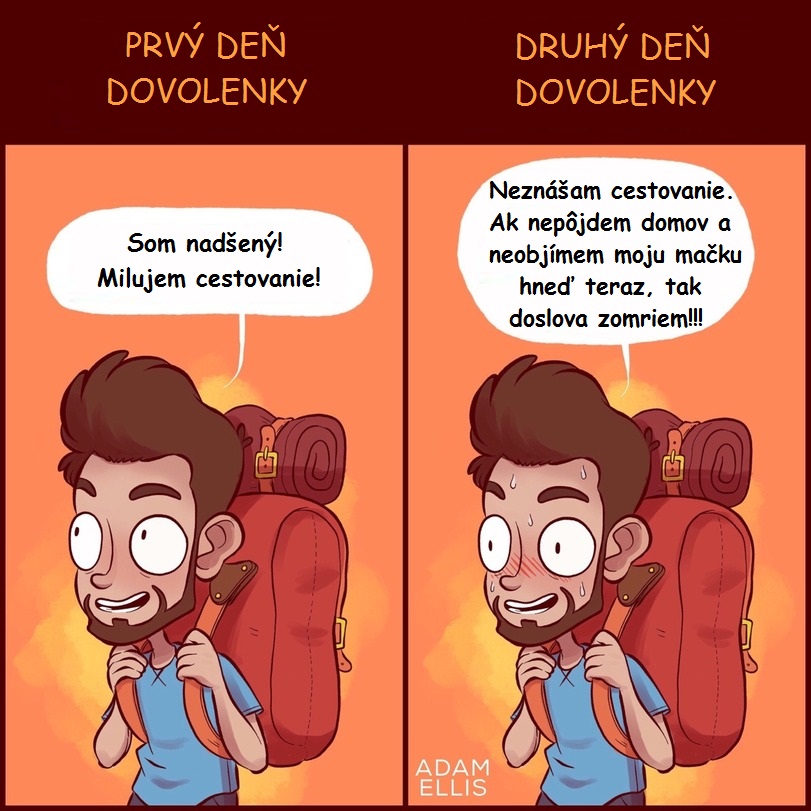 Prvý vs druhý deň dovolenky