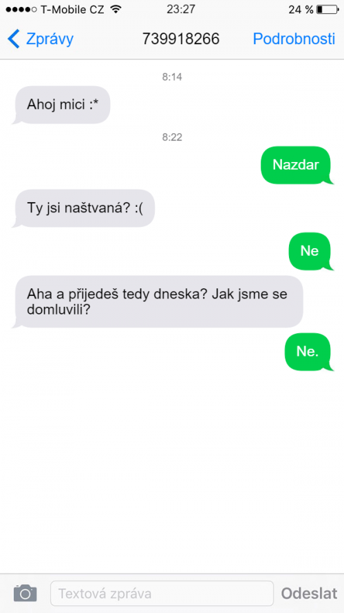 Pýtal sa jej, či je naštvaná…