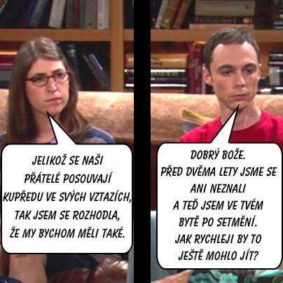 Rýchlosť vzťahu v Big Bang Theory