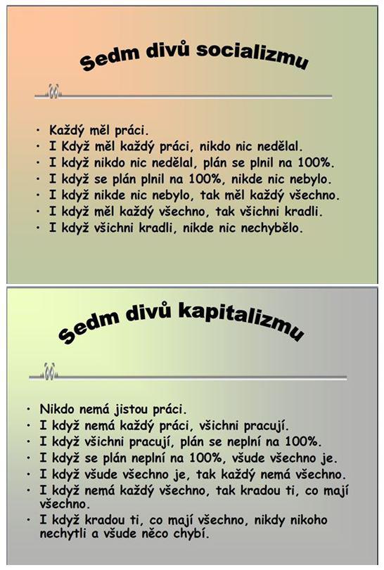 Sedem divov socializmu vs kapitalizmu