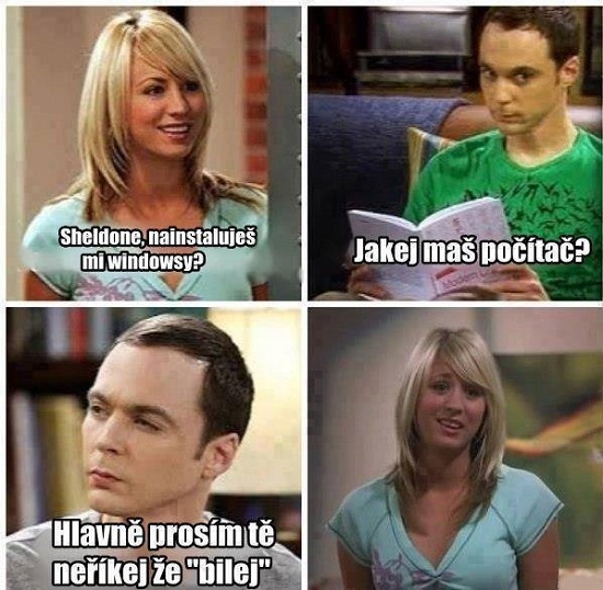 Sheldon a Pennin počítač