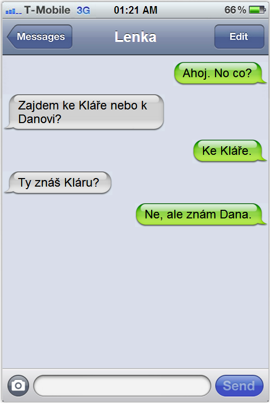 SMS - Klára VS Dano