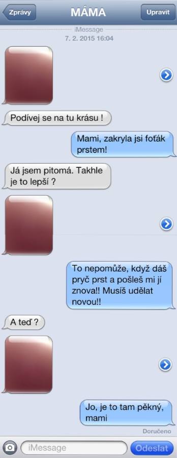 SMS - mama a jej fotenie mobilom