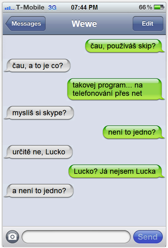 SMS - Skip, Skype, Lucie