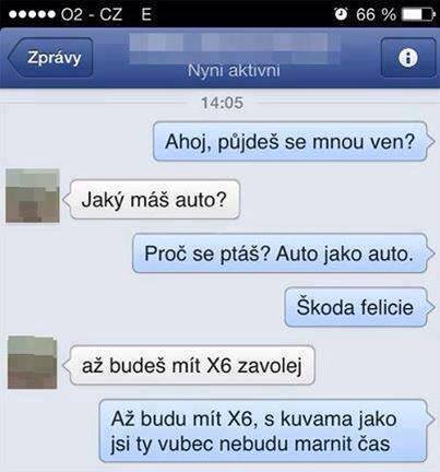 SMS - von pôjde podľa auta