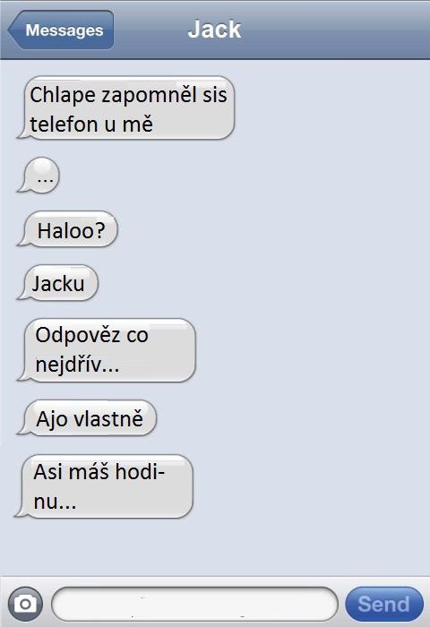 SMS - zabudnutý telefón