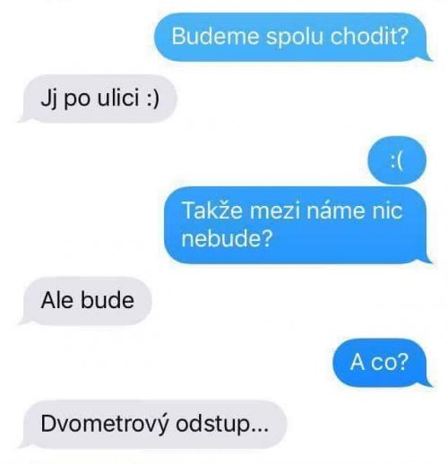 SMS: 2-metrový odstup