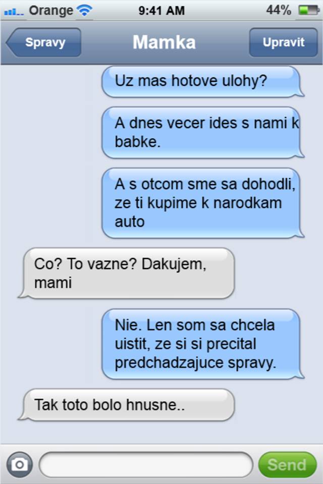 SMS: Auto k narodeninám