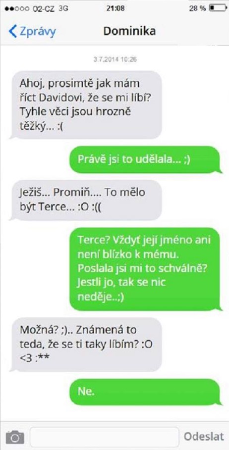 SMS: Poslaná nesprávnemu človeku