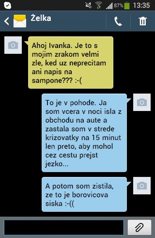 SMS: Veľmi zlý zrak