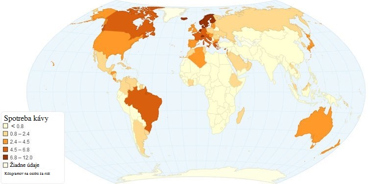 Spotreba kávy v krajinách sveta