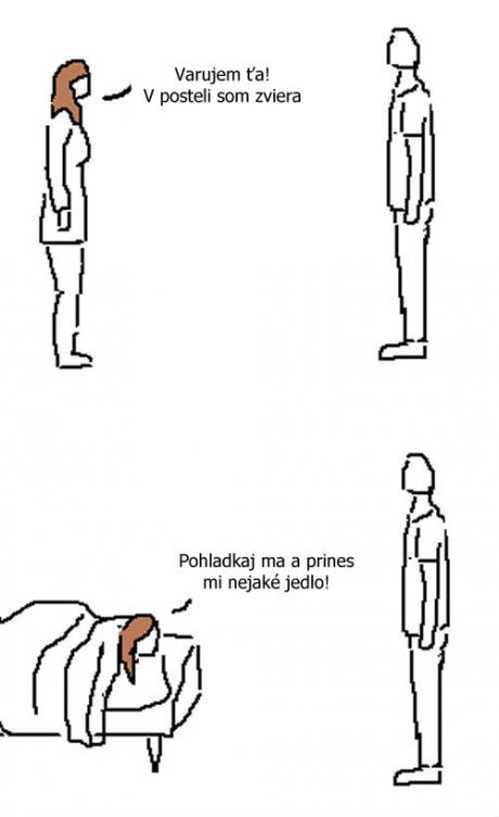 Varovanie o zvierati v posteli